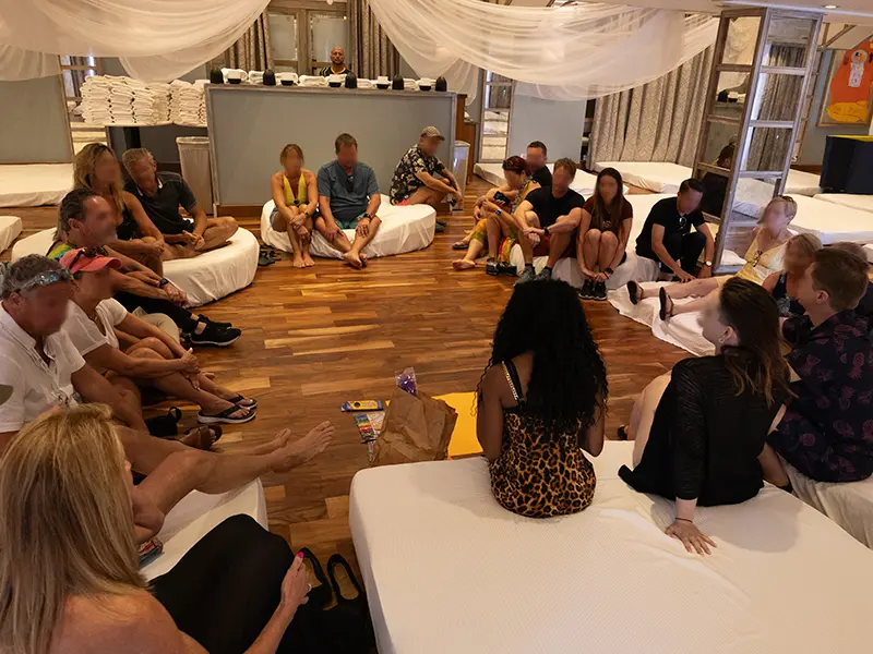Couples gathered for an expert-led Desire workshop