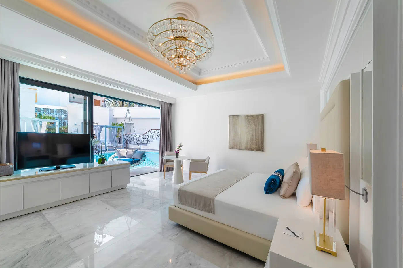 Suite living area inside Desire Mansion